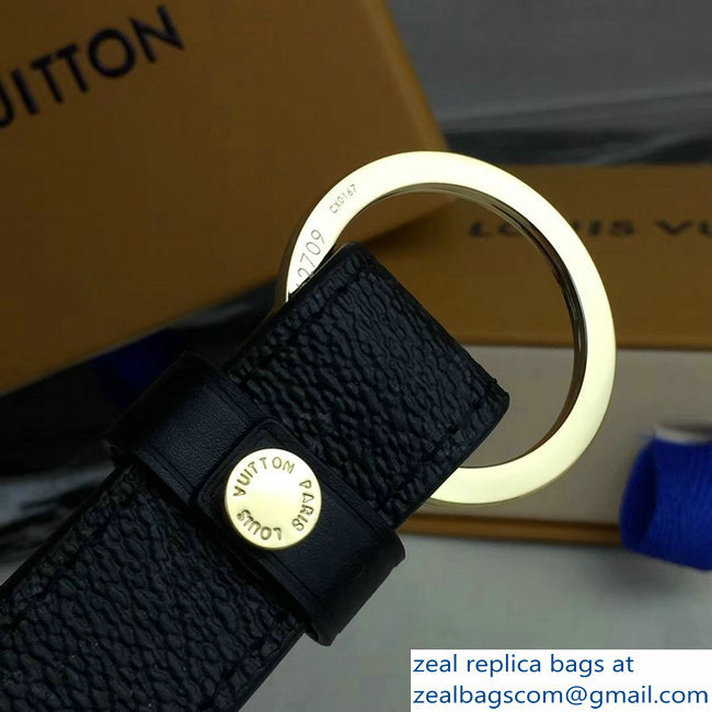 Louis Vuitton LV Dragonne Key Holder Monogram Eclipse Canvas/Gold - Click Image to Close