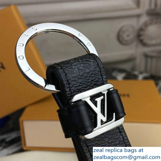 Louis Vuitton LV Dragonne Key Holder Monogram Eclipse Canvas/Silver - Click Image to Close