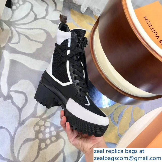 Louis Vuitton Laureate Heel 5cm Platform 3cm Desert Boots Graphic Two-Tone