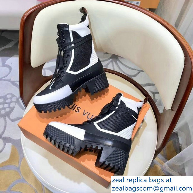 Louis Vuitton Laureate Heel 5cm Platform 3cm Desert Boots Graphic Two-Tone