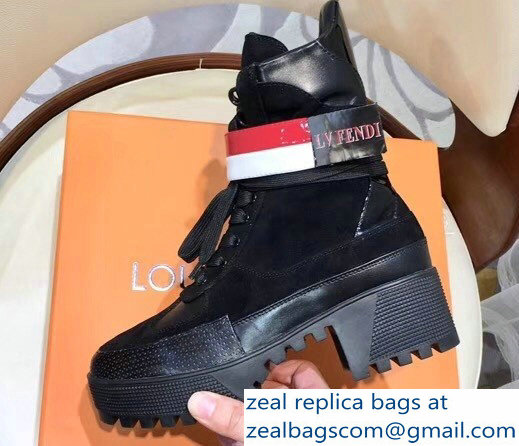 Louis Vuitton Laureate Heel 5cm Platform 3cm Desert Boots Strap With the Letter LV Fendi - Click Image to Close