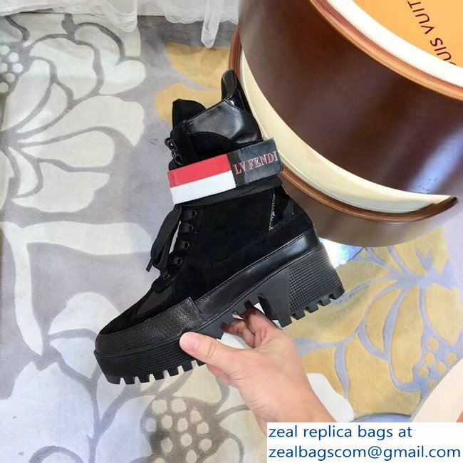 Louis Vuitton Laureate Heel 5cm Platform 3cm Desert Boots Strap With the Letter LV Fendi