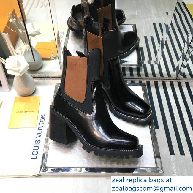 Louis Vuitton Limitless Ankle Boots Black/Brown 2018 - Click Image to Close