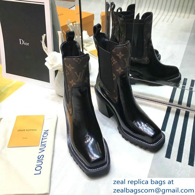 Louis Vuitton Limitless Ankle Boots Black/Monogram Canvas 2018 - Click Image to Close