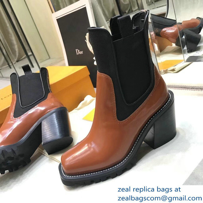 Louis Vuitton Limitless Ankle Boots Brown/Black 2018 - Click Image to Close