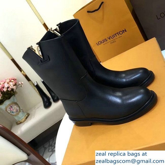 Louis Vuitton Logo Flat Half Boots - Click Image to Close