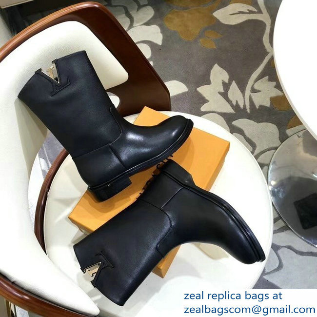 Louis Vuitton Logo Flat Half Boots