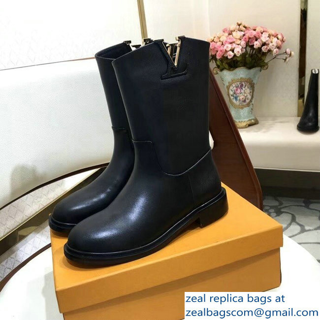 Louis Vuitton Logo Flat Half Boots