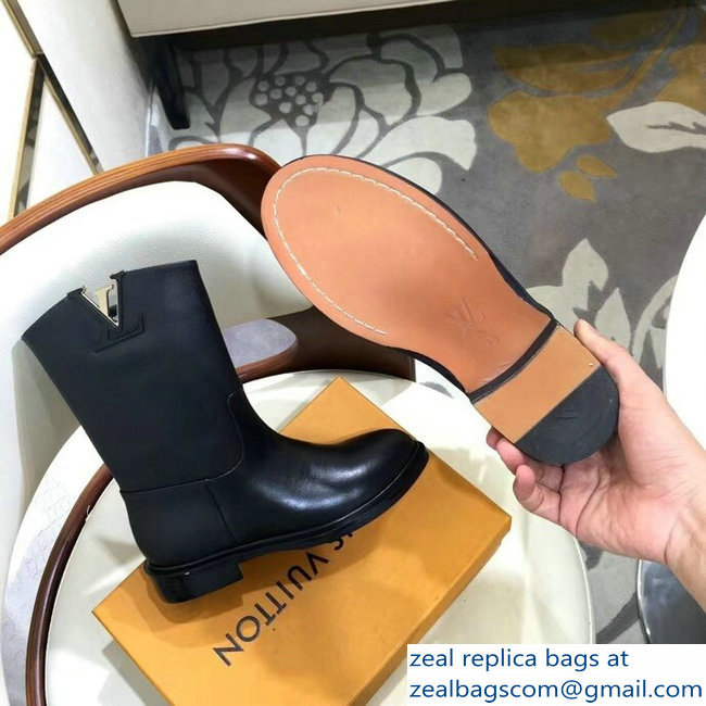 Louis Vuitton Logo Flat Half Boots