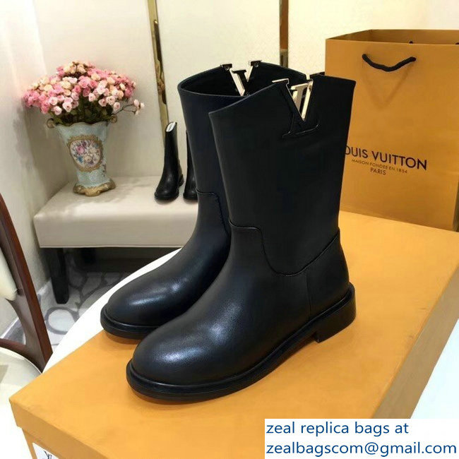 Louis Vuitton Logo Flat Half Boots