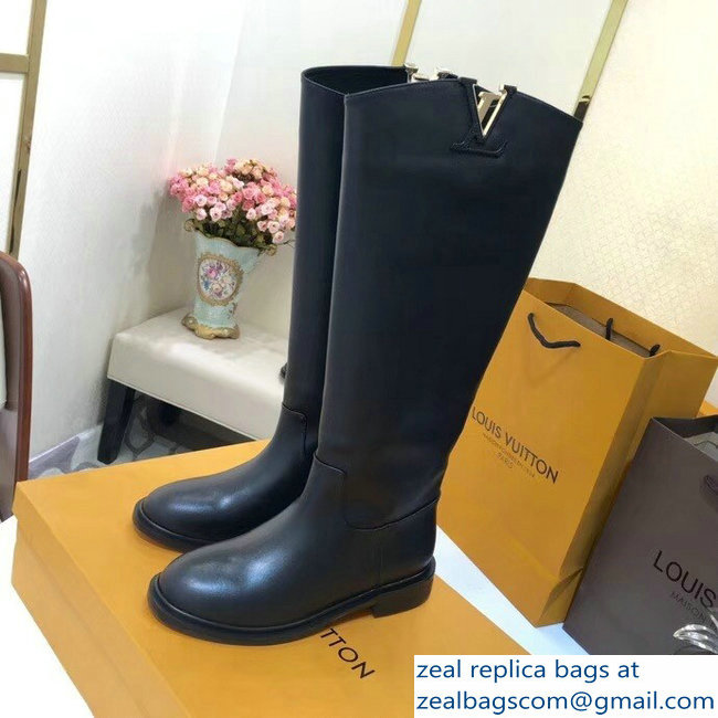 Louis Vuitton Logo High Boots