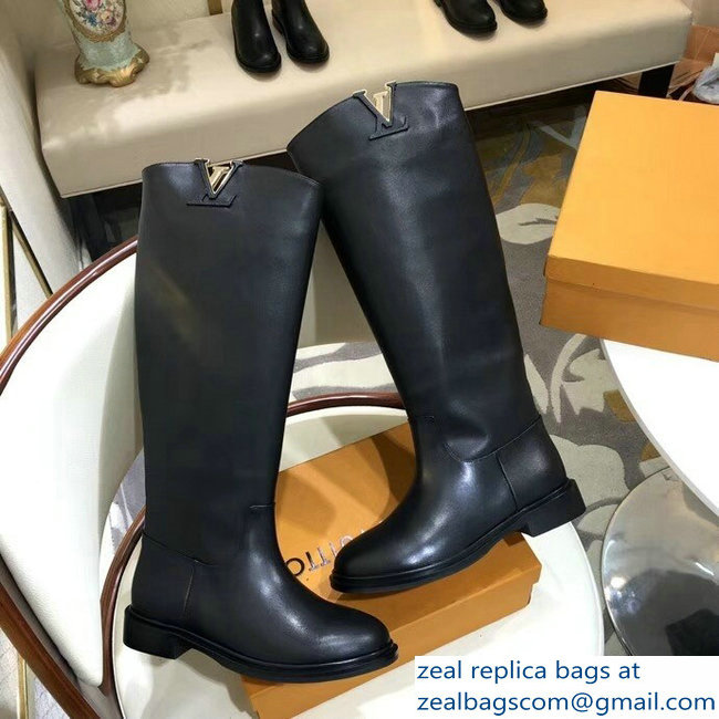 Louis Vuitton Logo High Boots