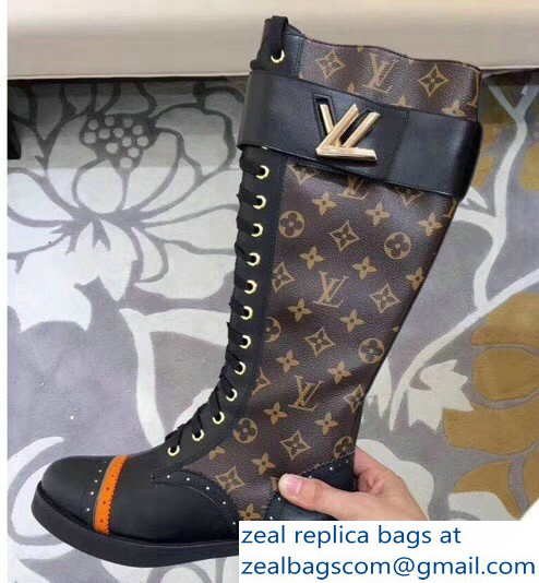 Louis Vuitton Logo Strap High Boots Monogram Canvas - Click Image to Close