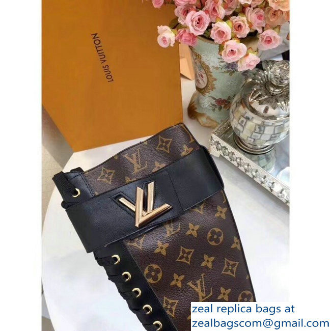 Louis Vuitton Logo Strap High Boots Monogram Canvas - Click Image to Close