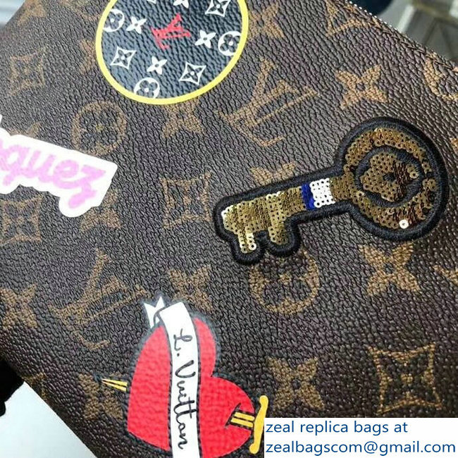 Louis Vuitton Monogram Canvas City Pouch Bag M63447 Patches 2018