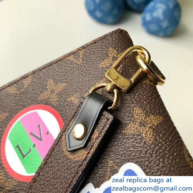 Louis Vuitton Monogram Canvas City Pouch Bag M63447 Patches 2018 - Click Image to Close