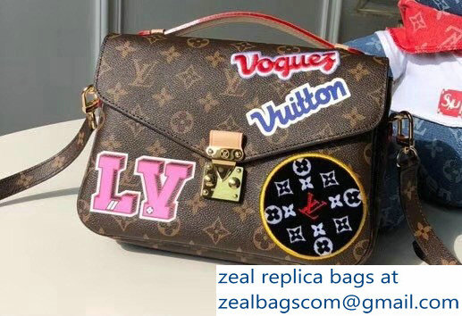 Louis Vuitton Monogram Canvas Pochette Metis Bag M43991 Patches 2018 - Click Image to Close