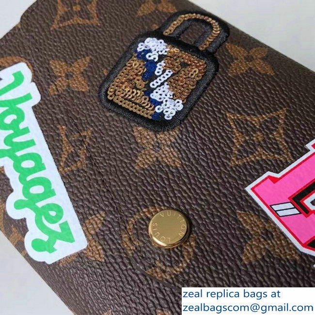 Louis Vuitton Monogram Canvas Sarah Wallet M63318 Patches 2018 - Click Image to Close