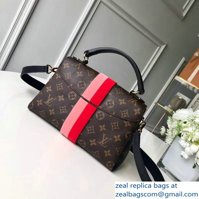 Louis Vuitton Monogram Canvas Tufted Stripe Georges BB Bag M43866 Coquelicot Peche 2018