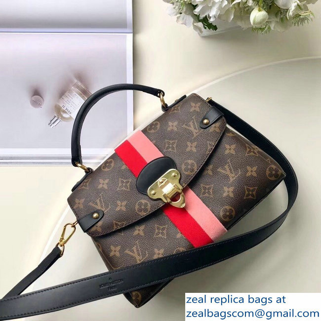 Louis Vuitton Monogram Canvas Tufted Stripe Georges BB Bag M43866 Coquelicot Peche 2018