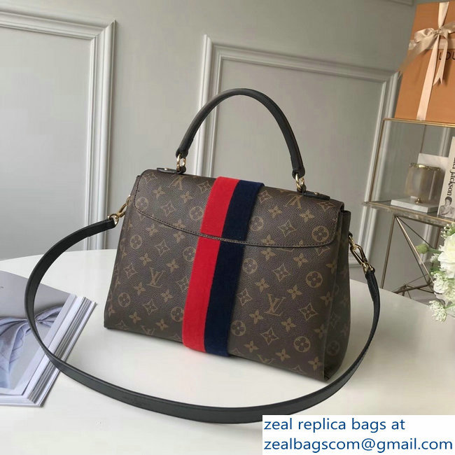 Louis Vuitton Monogram Canvas Tufted Stripe Georges MM Bag M43778 Marine Cerise 2018