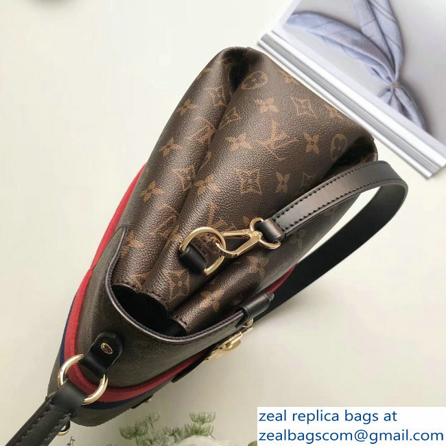 Louis Vuitton Monogram Canvas Tufted Stripe Georges MM Bag M43778 Marine Cerise 2018 - Click Image to Close