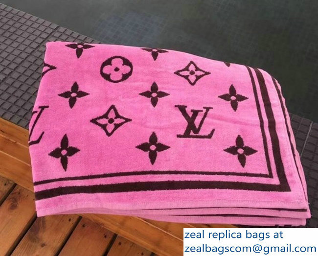 Louis Vuitton Monogram Classic Beach Towel black/pink - Click Image to Close