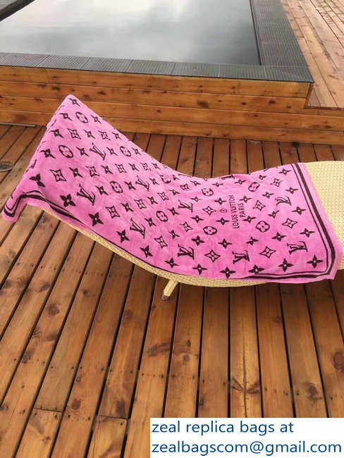 Louis Vuitton Monogram Classic Beach Towel black/pink - Click Image to Close