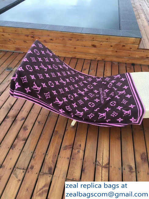 Louis Vuitton Monogram Classic Beach Towel black/pink