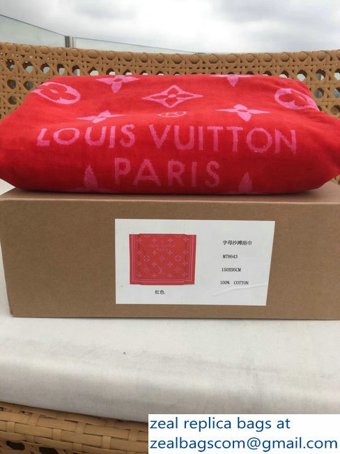 Louis Vuitton Monogram Classic Beach Towel freesia