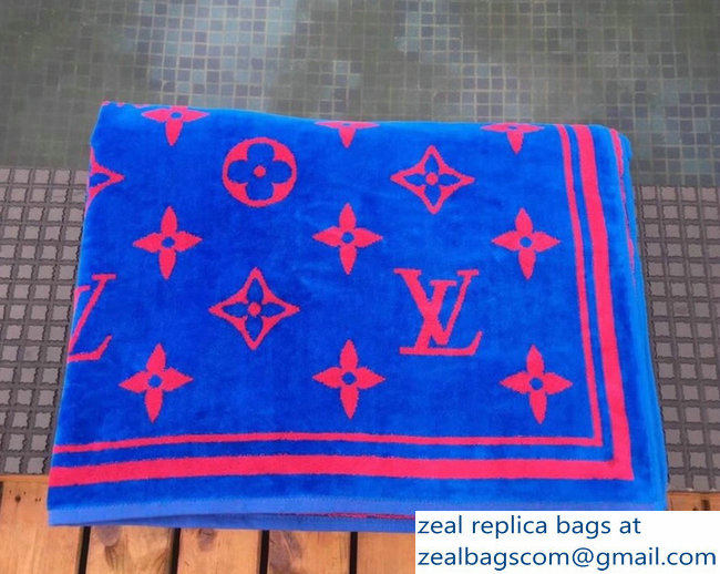 Louis Vuitton Monogram Classic Beach Towel pink/blue - Click Image to Close