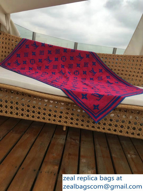 Louis Vuitton Monogram Classic Beach Towel pink/blue - Click Image to Close