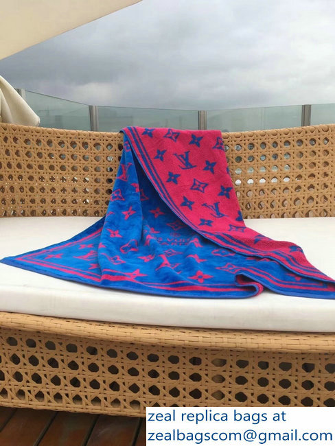 Louis Vuitton Monogram Classic Beach Towel pink/blue