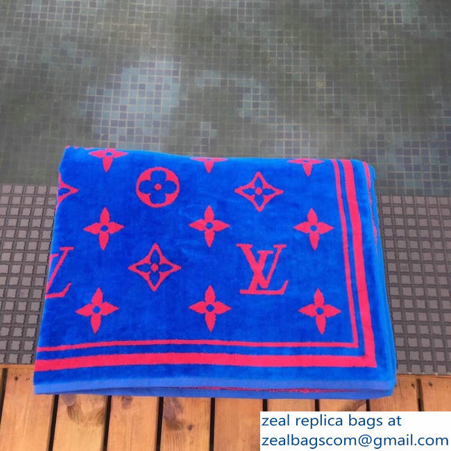 Louis Vuitton Monogram Classic Beach Towel pink/blue