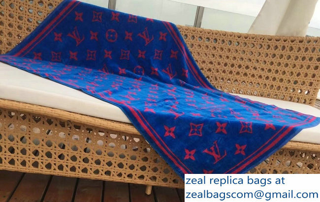 Louis Vuitton Monogram Classic Beach Towel pink/blue - Click Image to Close