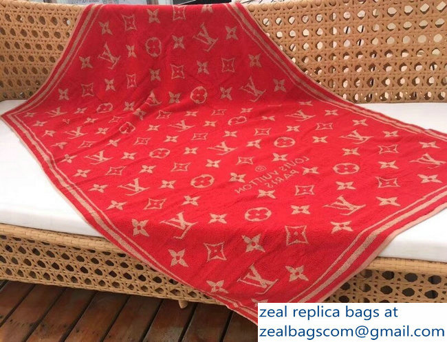 Louis Vuitton Monogram Classic Beach Towel red/apricot - Click Image to Close