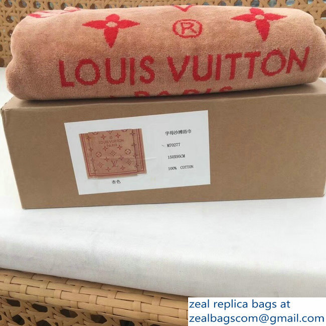 Louis Vuitton Monogram Classic Beach Towel red/apricot