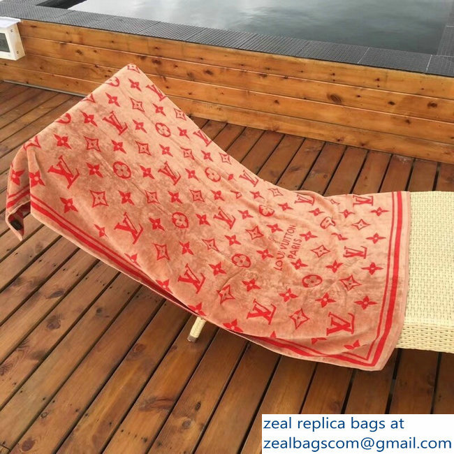 Louis Vuitton Monogram Classic Beach Towel red/apricot