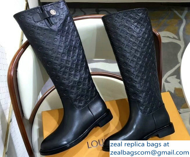Louis Vuitton Monogram Flower Embossed High Boots - Click Image to Close