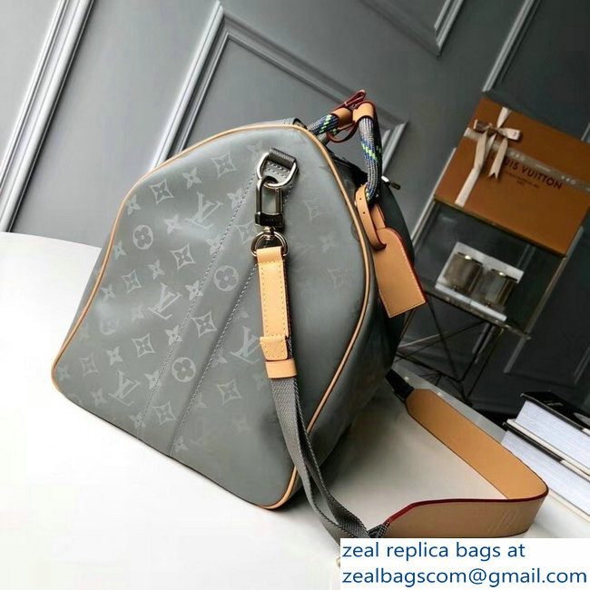 Louis Vuitton Monogram Titanium Canvas Keepall Bandouliere 50 Bag M43886 2018 - Click Image to Close