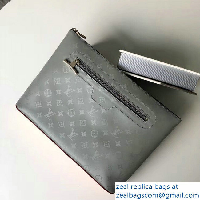 Louis Vuitton Monogram Titanium Canvas Pochette Cosmos Clutch Bag M63240 2018