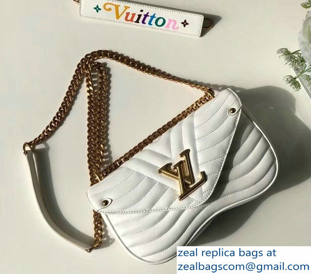 Louis Vuitton New Wave Chain Bag MM M51945 White 2018 - Click Image to Close