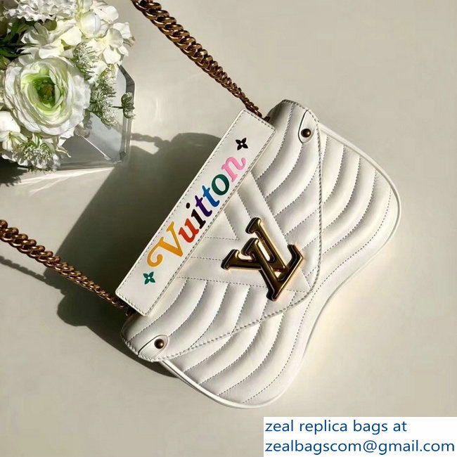 Louis Vuitton New Wave Chain Bag MM M51945 White 2018 - Click Image to Close