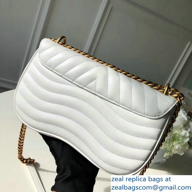 Louis Vuitton New Wave Chain Bag MM M51945 White 2018