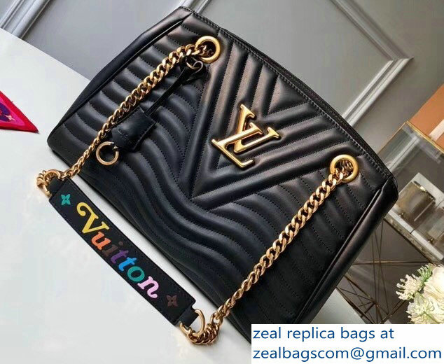 Louis Vuitton New Wave Chain Tote Bag M51496 Black 2018