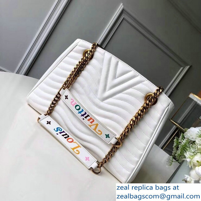 Louis Vuitton New Wave Chain Tote Bag M51978 White 2018