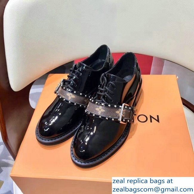 Louis Vuitton Socialite Richelieu Flats 1A4G8N Studs Buckled Strap 2018