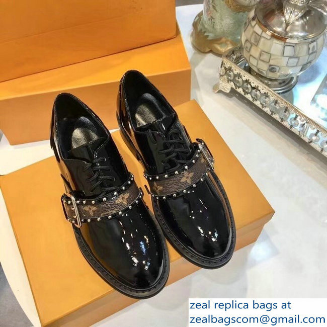 Louis Vuitton Socialite Richelieu Flats 1A4G8N Studs Buckled Strap 2018