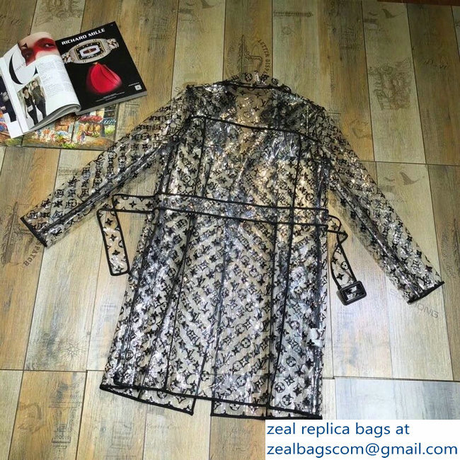 Louis Vuitton Transparent 3D Monogram Raincoat 1A4BU9 2018 - Click Image to Close