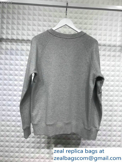 Louis Vuitton Upside Down LV logo Sweatshirt Gray 2018